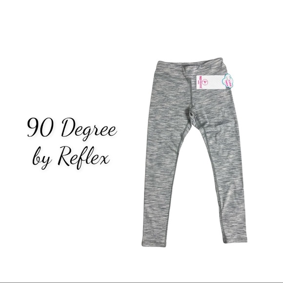 NWT 90 Degree by Reflex Girl’s Flex For It Gray Leggings - Picture 1 of 10